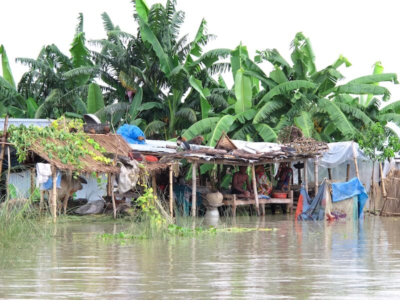Housing in Bangladesh affected by Monsoon. | Photo by Climate Centre/Flickr [CC BY-NC 2.0]